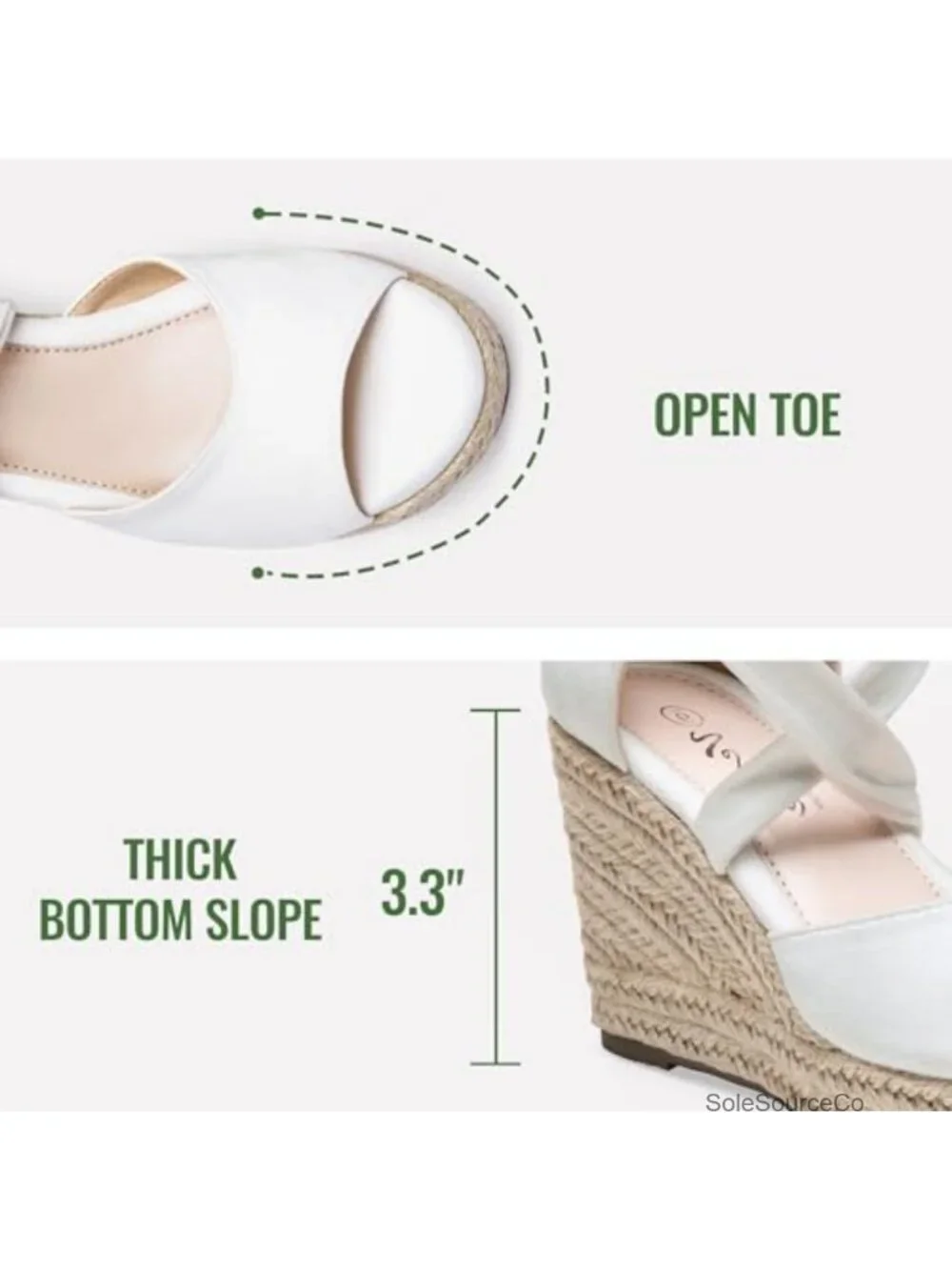 Vepose Women's Espadrille Wedge Sandals Lace Up Open Toe Platform 3.5